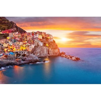 Fototapete PAPERMOON "Manarola, Cinque Terre Coast", bunt, B:3m L:2,23m, Vlies, Tapeten