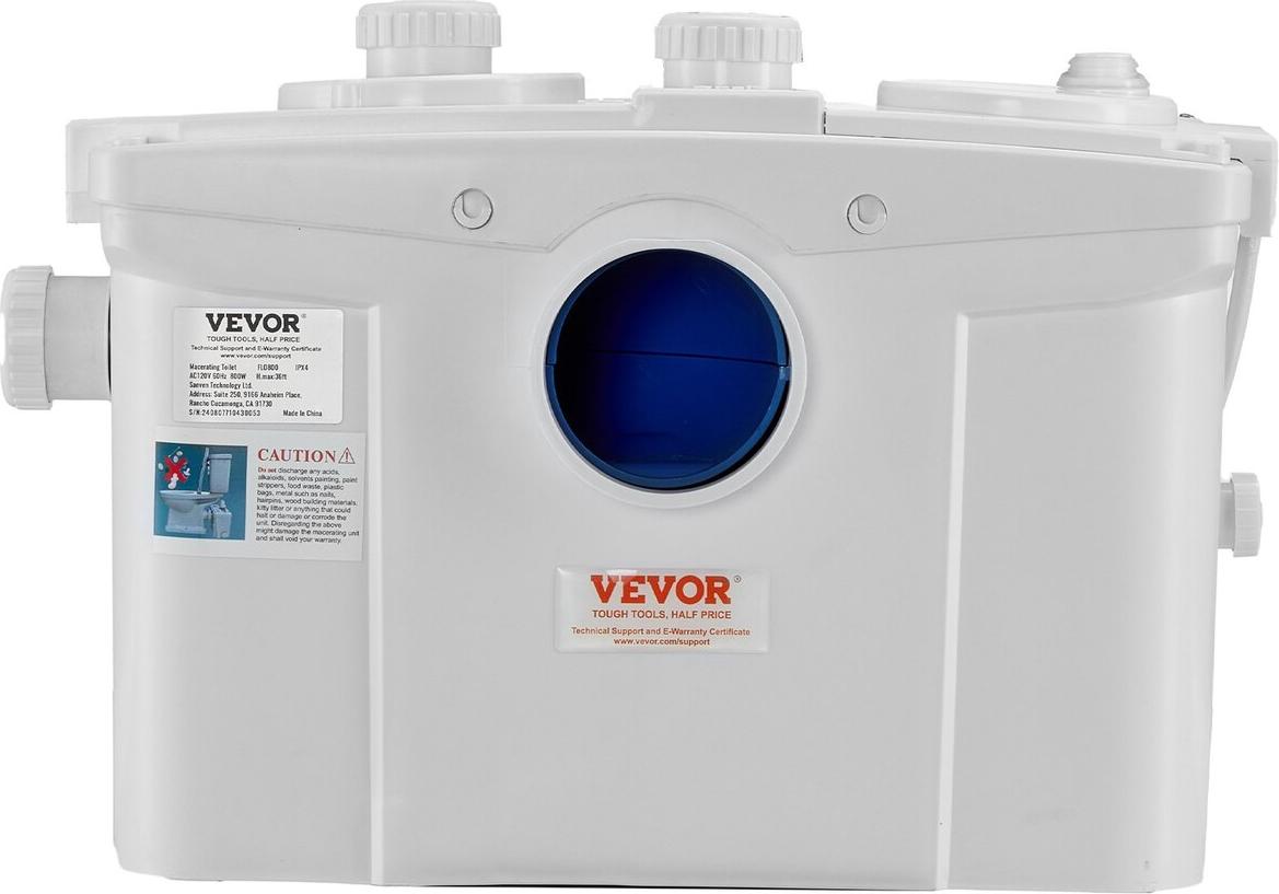 Mazerierende Toilette mit 800-W-Pumpe und Spülung für Kellerräume