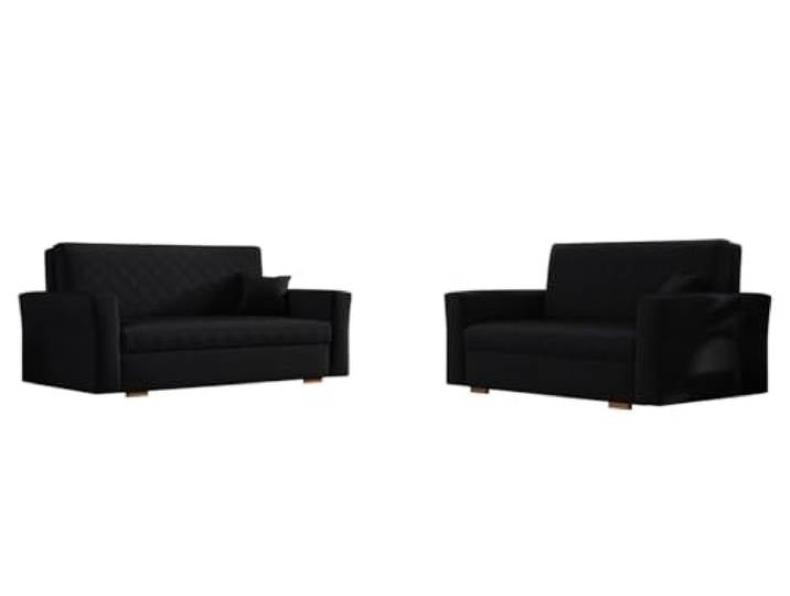 Mirjan24 Polstergarnitur Viva Caro 2+3, Sofas mit Bettkasten, Sofagarnitur, Couch, Bettsofa, Polstersofas mit Schlaffunktion, Couchgarnitur, Wohnlandschaft (Zanzibar 190)