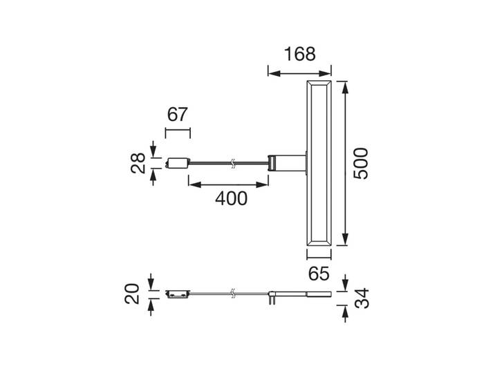 OSRAM Wandlampe Orbis Saturn, schwarz, für Badezimmer, Kunststoff, Modern, Wandleuchte, Wandlampe Innen