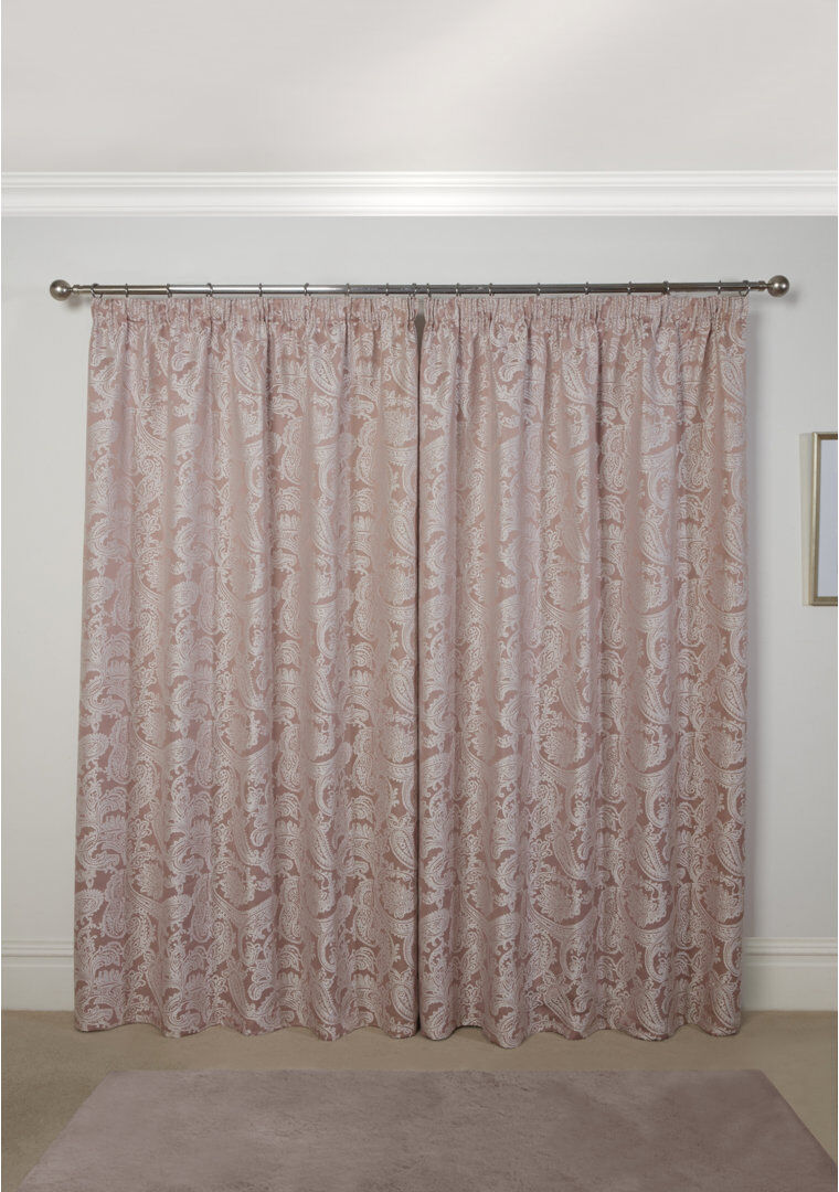 Marlow Home Co. Duchess Semi Sheer Sliding Panel Pink Width 228 x Drop 228cm