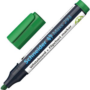 Schneider Whiteboardmarker Maxx 293, grün, Keilspitze, Strichbreite 2&5mm, abwischbar