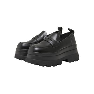 Trainingsschuh BUFFALO "Buffalo JUPITER LOAFER - VEGAN BOX", Damen, Gr. 39, schwarz, Kunstfaser, unifarben, Schuhe