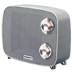 Termozeta AirZeta Keramik Heizluefter mit Einstellbarem Thermostat und Kompaktem Design Grau