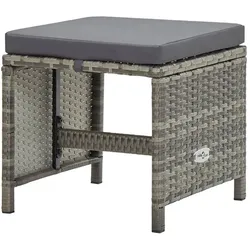 vidaXL, Gartentisch + Balkontisch, Hugo (4x Sessel + 4x Fussstütze + Tisch) (109 x 109 x 74 cm)