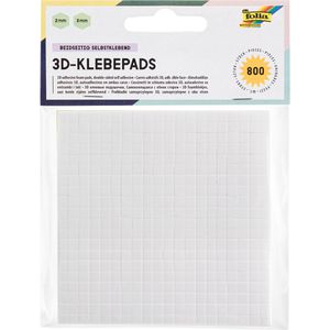 Folia Klebepads 23055, 3D-Effekte, bis 20g, weiß, 800 Stück