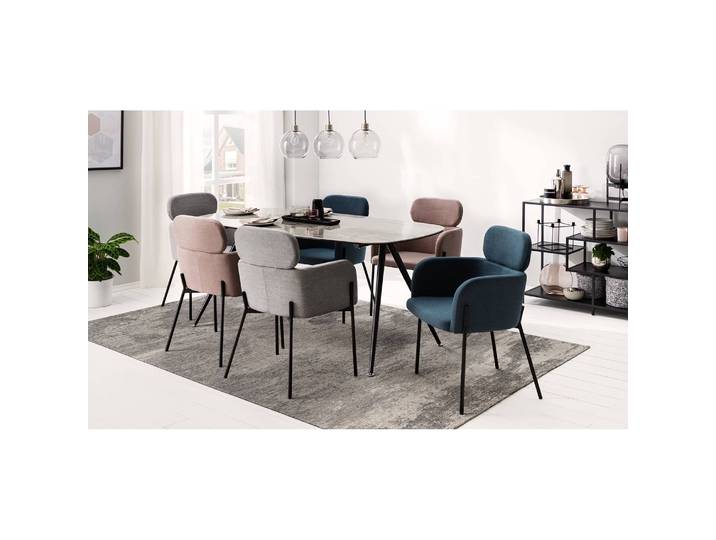 Esstisch ATUBA 175 x 75 x 85cm Grau/Rauchgrau