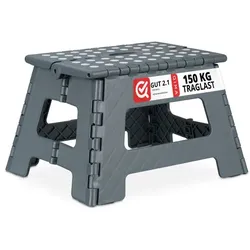 Relaxdays Klapphocker faltbar M Anthrazit,Weiß