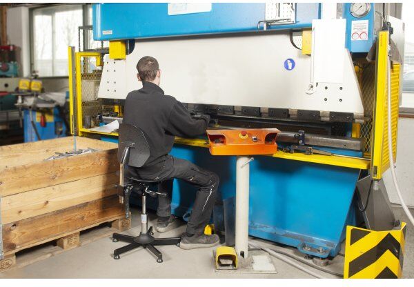 Global Solid Arbejdsstol, Sort, Plast, 47-60 Cm