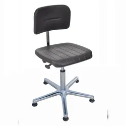 PROREGAL Antistatischer Arbeitsstuhl Arlington, kleiner Rückenlehne, Sitzneigeverstellung, ESD-Sitz, Sitzhöhe 46-65cm, Polyurethane, Aluminiumfußkreuz