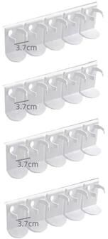 Inspire Essentials Wall Mounted Spice Rack Organizer Adjustable Spice Jar Holder Set Of 2 b