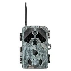 4K WIan 64MP  Wildkamera mit 100ft Nachtsicht bewegungsaktiviert 0,1s Auslösegeschwindigkeit kein Leuchten wasserdicht für Wildbeobachtung und Sicherheit im Garten - A106W Tannenasch