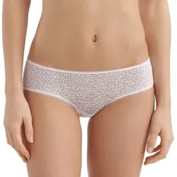 DKNY Modern Lace Trim Hipster Weiß Nylon Medium Damen