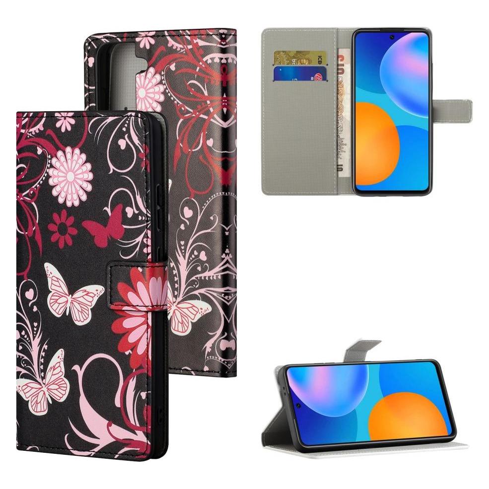 Cover-Discount Galaxy S21+ - Leder Hülle Schmetterlinge schwarz (Samsung Galaxy S21+) (101231810M)