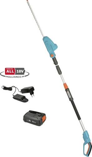 GARDENA Akku-Teleskop-Heckenschere THS 42/18V P4A Ready-To-Use Set Akku Teleskop-Heckenschere inkl. Akku, inkl. Ladegerät 18V Li-