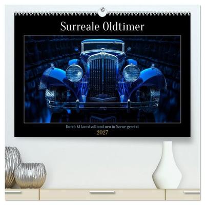 Surreale Oldtimer (hochwertiger Premium Wandkalender 2027 DIN A2 quer), Kunstdruck in Hochglanz
