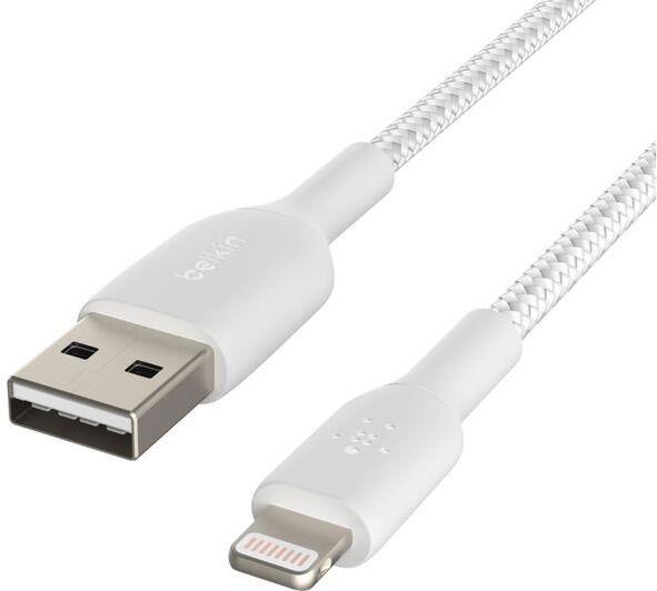 Belkin Braided Lightning to USB-A Cable 1m White