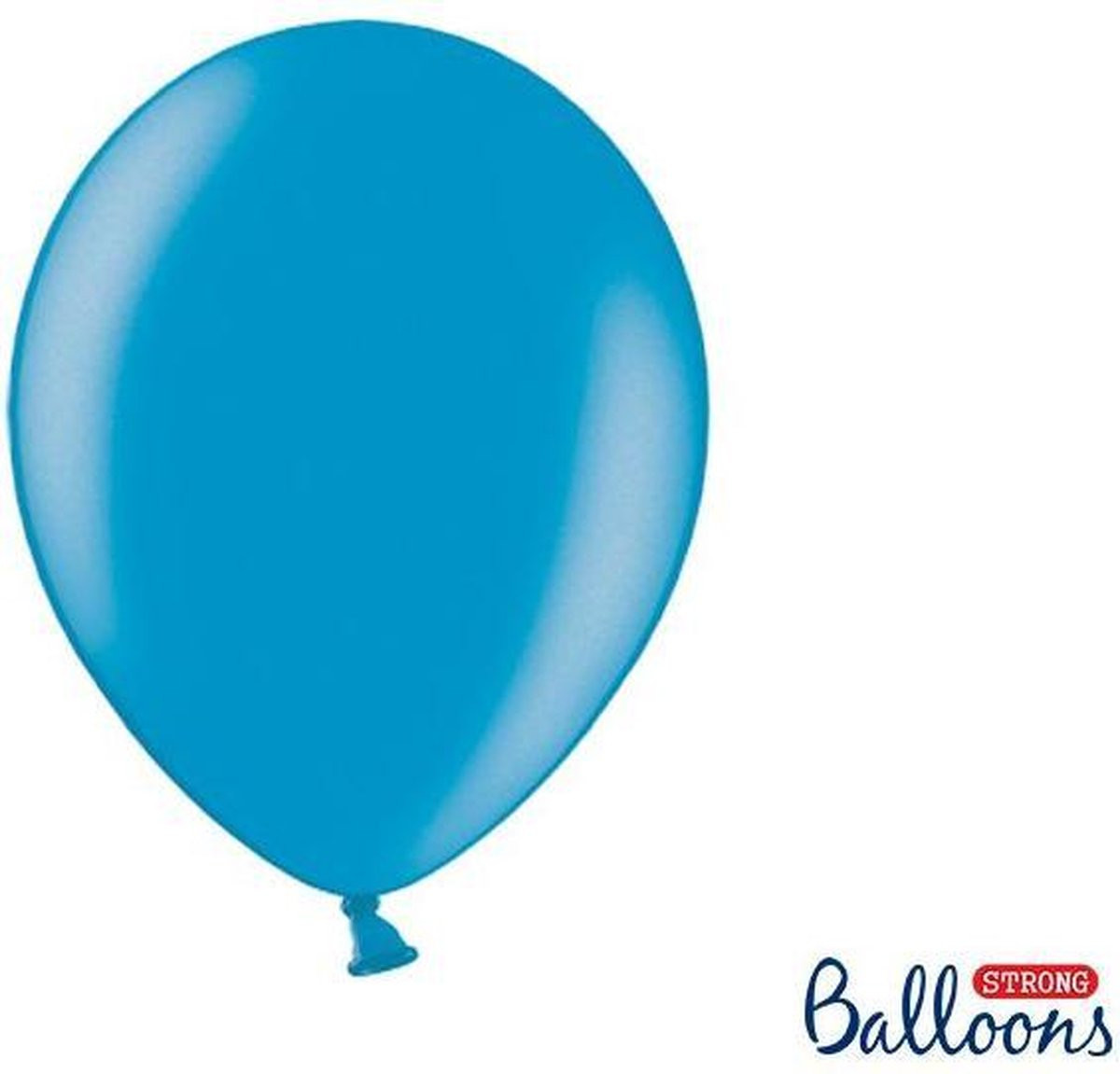 Party Deco Metallic Ballonnen Caribbean Blauw (50 stuks)