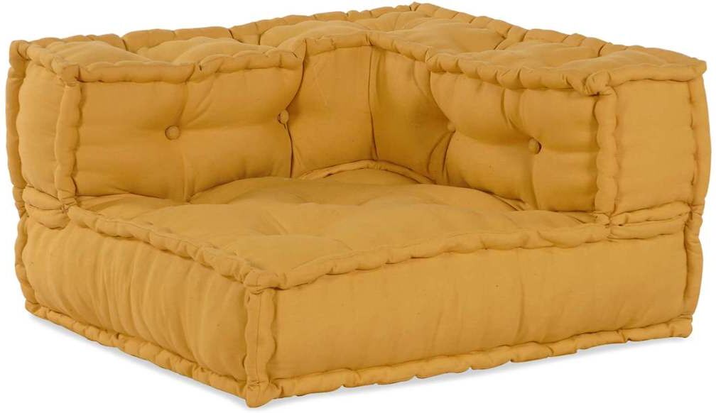 vidaXL Unité de canapé modulaire Tissu Jaune 210 x 140 x 56 cm