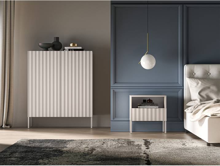 Nachtkommode Derriva 50 x 53 x 35cm Beige