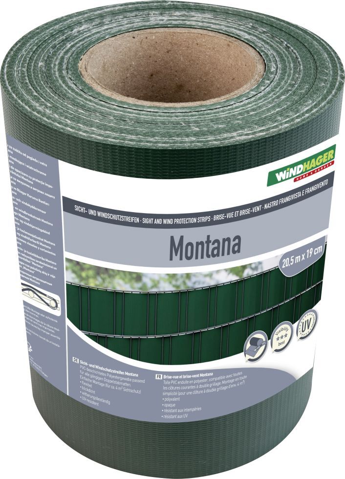 Windhager Sichtschutzstreifen Montana 20,5 m, grün