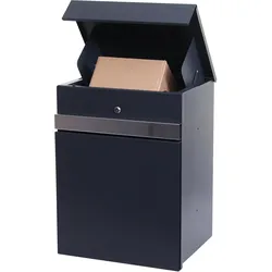 Paketkasten MCW-K41, Paketbox Paketfach Paketstation Briefkasten, Metall ~ verzinkt anthrazit-Edelstahl