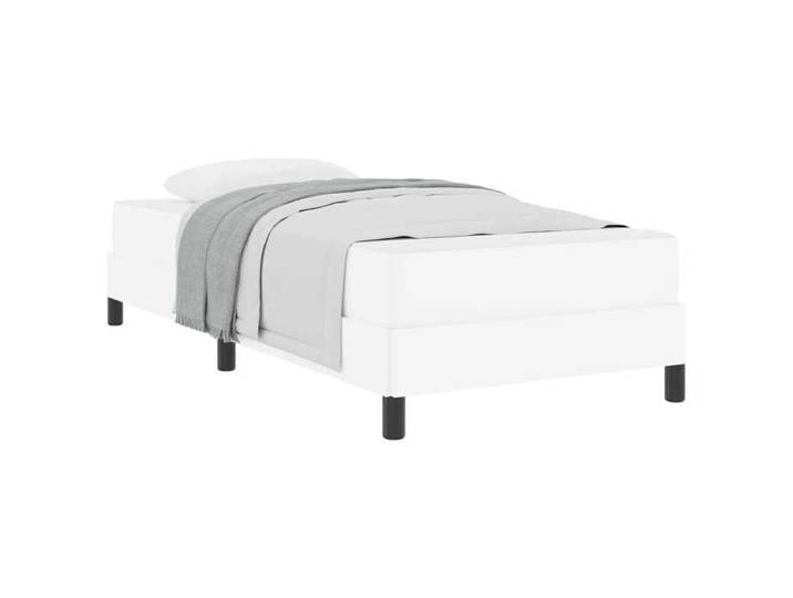 PROMOTION Lit 1 personnes Cadre de Lit simple - pour Adulte - avec matelas Blanc pur 90x200 cm tissu 250099
