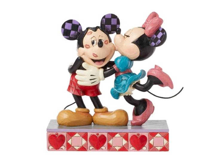 Disney Tradities Mickey Minnie kust op wangen beeldje