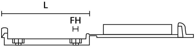 Hellermann Tyton Support de câble ruban plat FKH50A-HIR-BK-C1 56,5 mm noir (151-15500)