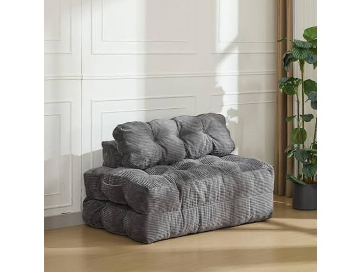 GarveeHome 3-in-1 Klappbares Schlafsofa mit Kissen – Faltbare Matratze & Rückenstütze – Komfortabler, tragbarer Doppelsitzer für Wohnzimmer & Studentenwohnheim – Platzsparendes Bodensofa – Maße: