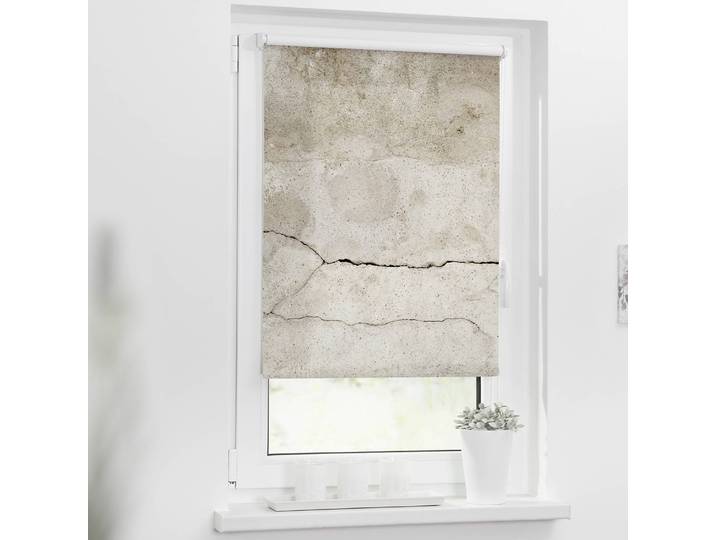 Klemmfix Rollo Beton 120 x 150cm Grau