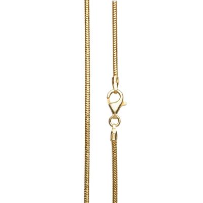 Silberkette OSTSEE-SCHMUCK "- Schlange 1,6 mm - Silber 925/000, vergoldet -" Gr. 60, gold (goldfarben, gelb), Halsketten, Damen, 60, Silber 925 (Sterlingsilber), Silberkette
