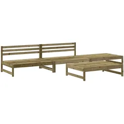 vidaXL 4-tlg. Garten-Lounge-Set Kiefernholz Imprägniert