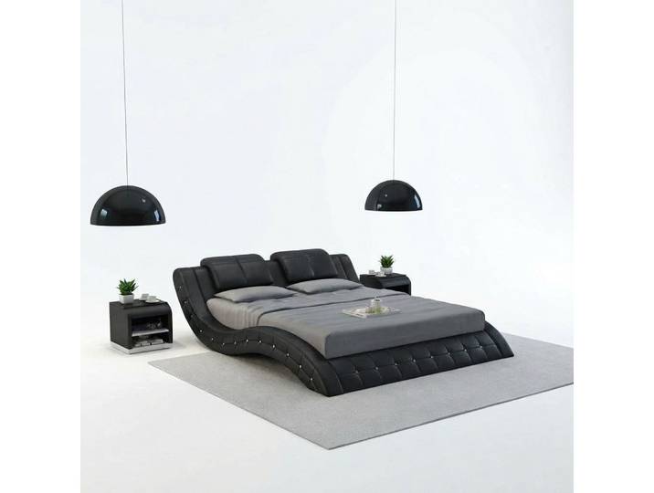 Xlmoebel, Wasserbett Wasserbett Hotel Doppelbett USB Lederbett Polsterbett Neu, (1-tlg), Made in Europa