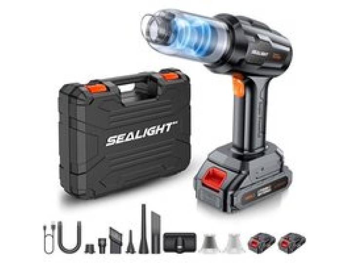 Aspirateur à Main 35000Pa Mini Aspirateur sans Fil avec 2er Batteries Rechargeables Aspirateur de Voiture Moteur sans Brosse