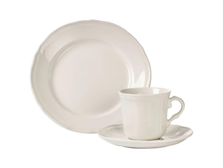 Novel Kaffeeservice Veritas, Creme, Keramik, 12-teilig, Uni, 230 ml,230 ml, Lfgb, lebensmittelecht, Geschirr, Geschirrsets, Kaffeeservice