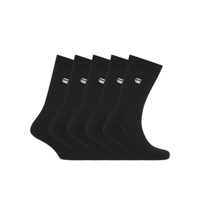 Socken G-STAR "KILN, 5 PACK SPORTS SOCKS", Herren, Gr. 44-47, Sockengröße, schwarz, Baumwollmischung, unifarben, Socken Socken, unifarben, mit Logostickerei