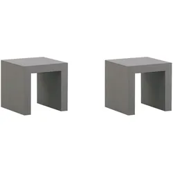 GARTENSTUHL 2er-Set Beton grau Taranto