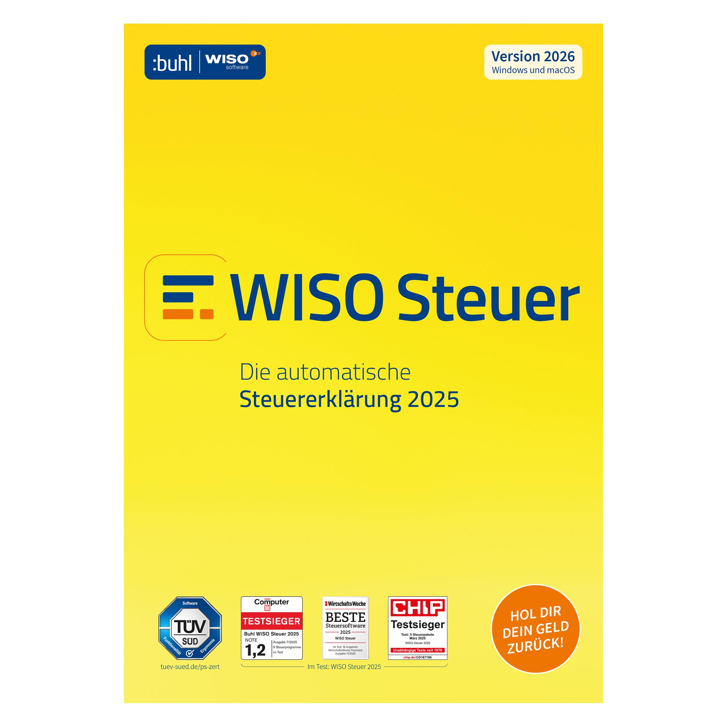 Buhl Data Service WISO Steuer 2026 (1 User, 1 Geräte/User, unbegrenzt) (DL42980-26)