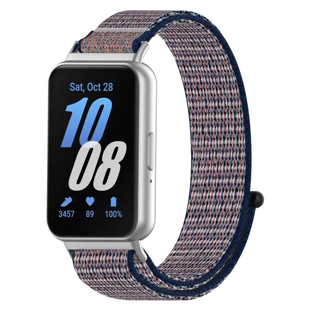 Techsuit - Watchband 22mm (W080) - Samsung Galaxy Fit3 - Navy Mosaic (22 mm, Textile) (70625422)