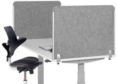 Schreibtisch-Akustik-Trennwand BE Safety Screen Seitenwand, ohne Fenster, Dicke 10 mm, B 800 x T 20 mm, hellgrau