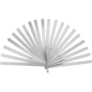 Helios-Preisser Fühlerlehre 0606176, aus Federstahl, gerade, 1 bis 2 mm Messbereich, mit 0,05 mm Einteilung, 20 Blatt