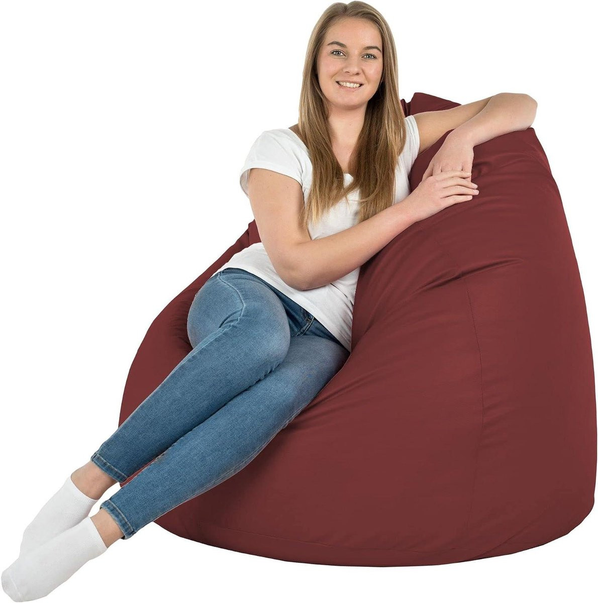 Zitzak XXL Beanbag Stoel Bordeaux - 160 x 120 cm