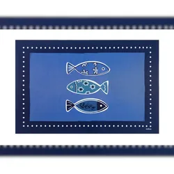 Excelsa Soft-Teppich Ocean Gummi blau