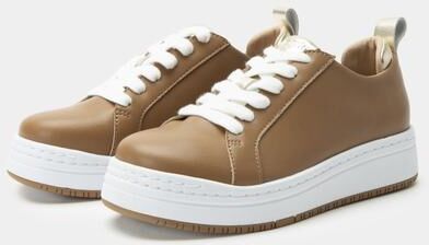 Women's Adysen Platform Lace Up Fashion Sneaker by Alegria in Brown (Size 37 M)