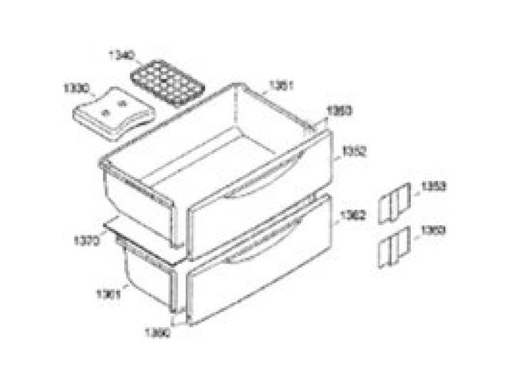 Tiroir complet Frigo Réfrigérateur Congélateur 9791189 979118900 LIEBHERR