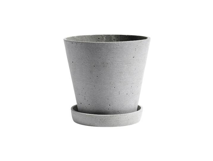 HAY HAY Flowerpot with saucer pot XXL Ø26 cm Grijs