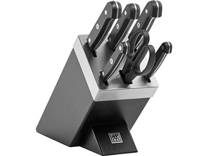 ZWILLING Gourmet Selbstschärfender Messerblock 7 teilig, schwarz