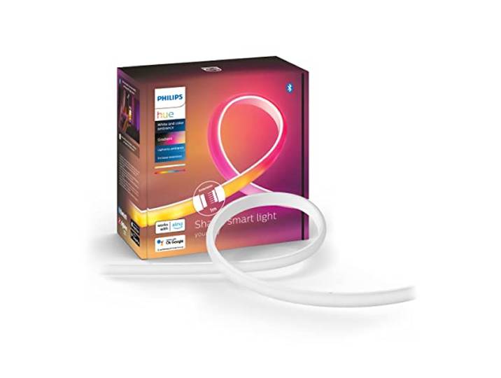 Philips Hue Ambiance Gradient Lightstrip - Wit en Gekleurd Licht - Werkt met Alexa en Google Home - Verbind met Bluetooth of Hue Bridge - Dimbaar - 100 cm Lange Ledstrip - Uitbreiding