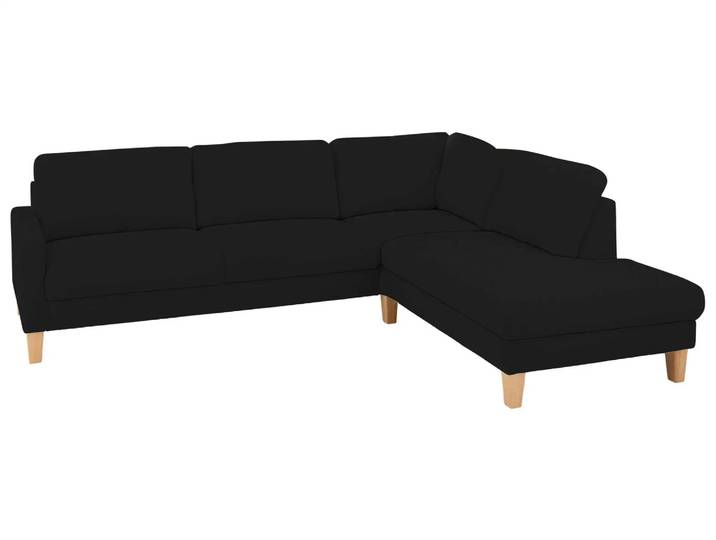 Ecksofa Cagliari Basic Candy / Farbe: Schwarz / Material: Leder Basic
